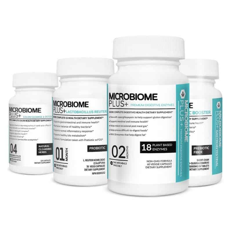 The Complete MB Bundle - Probiotic, Prebiotic, Colon Cleanse & 18 plant based Enzymes