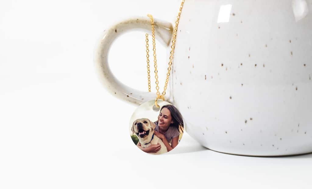 pink box personalized charm necklace