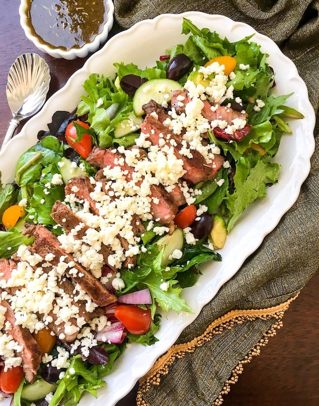 A Mediterranean Delight: Farm-Fresh Greek Steak Salad